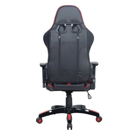 Офисное кресло Brabix GT Carbon GM-120 (две подушки, экокожа, черное/красное) 531931 в Магадане - изображение 3