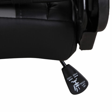 Кресло офисное Brabix GT Racer GM-100 (две подушки, экокожа, черное/серое) 531926 в Магадане - изображение 11