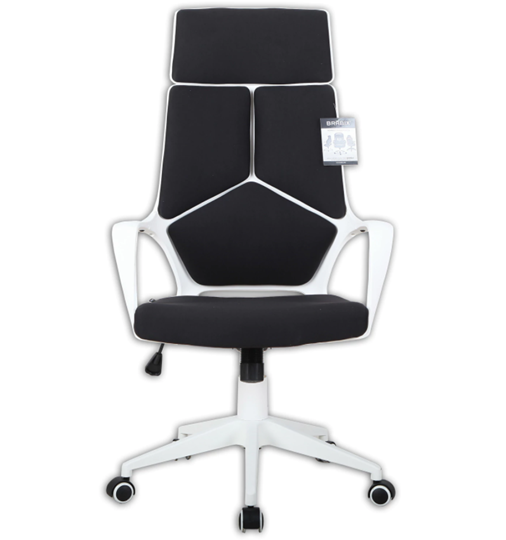 Кресло компьютерное Brabix Premium Prime EX-515 (пластик белый, ткань, черное) 531812 в Магадане - изображение 5