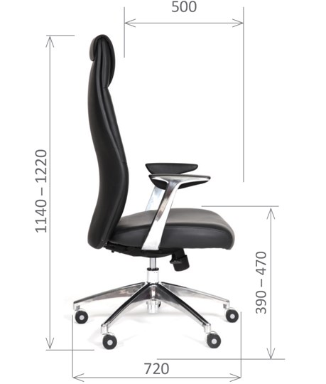 Офисное кресло CHAIRMAN Vista Экокожа премиум черная в Магадане - изображение 2