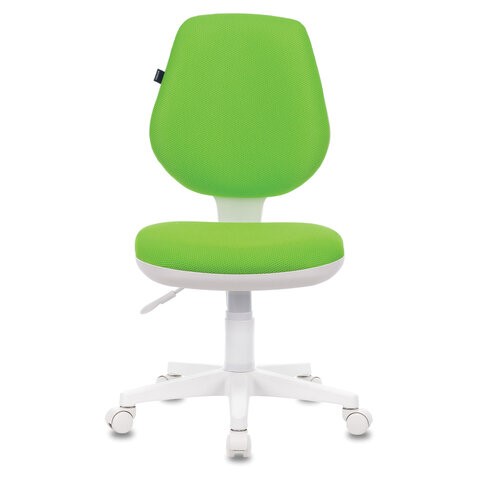 Кресло офисное Brabix Fancy MG-201W (без подлокотников, пластик белый, салатовое) в Магадане - изображение 1