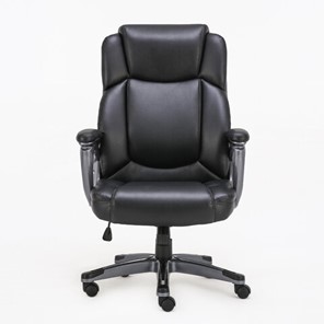 Офисное кресло Brabix Premium Favorite EX-577 (пружинный блок, рециклированная кожа, черное) 531934 в Магадане - предосмотр 2
