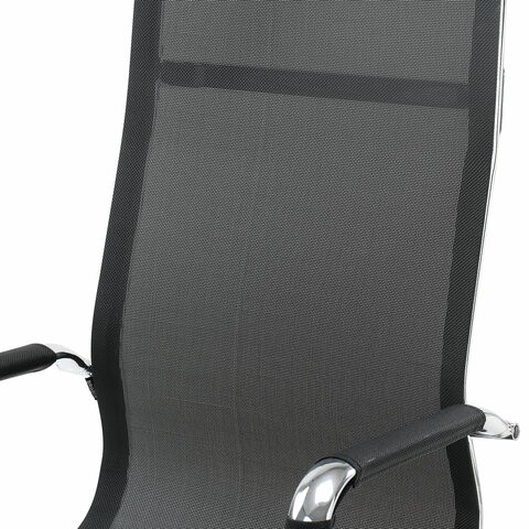 Кресло компьютерное Brabix Line EX-530 (хром, сетка, черное) 531846 в Магадане - изображение 6