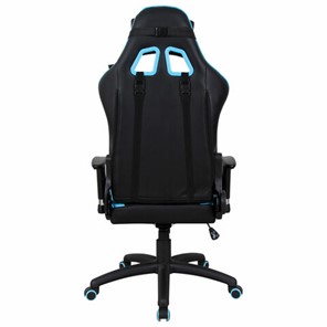 Кресло компьютерное Brabix GT Master GM-110 (две подушки, экокожа, черное/голубое) 531928 в Магадане - предосмотр 3