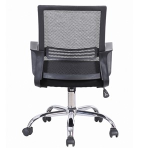 Кресло компьютерное Brabix Daily MG-317 (с подлокотниками, хром, черное) 531833 в Магадане - предосмотр 2