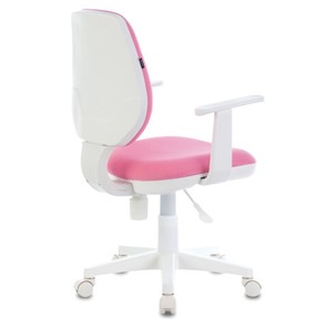 Кресло Brabix Fancy MG-201W (с подлокотниками, пластик белый, розовое) 532409 в Магадане - предосмотр 2