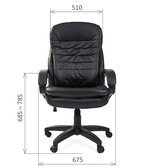 Кресло CHAIRMAN 795 LT, экокожа, цвет черный в Магадане - изображение 1
