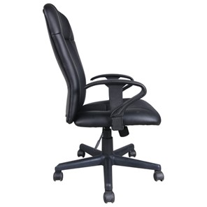 Офисное кресло Brabix Optima MG-370 (с подлокотниками, экокожа/ткань, черное) 531580 в Магадане - предосмотр 1