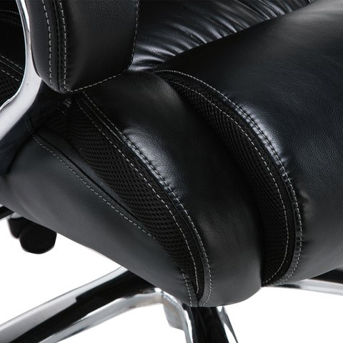 Кресло компьютерное Brabix Premium Status HD-003 (рециклированная кожа, хром, черное) в Магадане - изображение 9