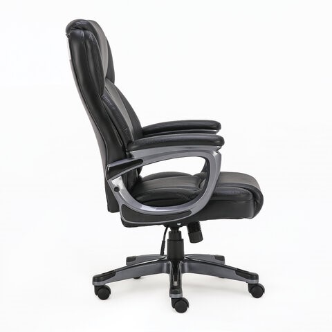Офисное кресло Brabix Premium Favorite EX-577 (пружинный блок, рециклированная кожа, черное) 531934 в Магадане - изображение 1