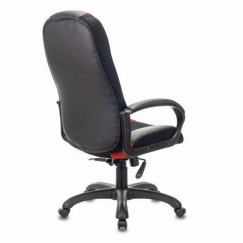 Компьютерное кресло Brabix Premium Rapid GM-102 (экокожа/ткань, черное/красное) 532107 в Магадане - изображение 2