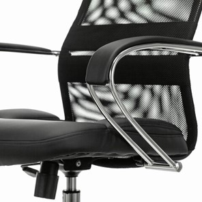 Компьютерное кресло Brabix Premium Stalker EX-608 CH (хром, ткань-сетка/кожзам, черное) 532091 в Магадане - предосмотр 3