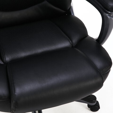 Офисное кресло Brabix Premium Favorite EX-577 (пружинный блок, рециклированная кожа, черное) 531934 в Магадане - изображение 7