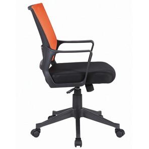 Кресло компьютерное Brabix Balance MG-320 (с подлокотниками, комбинированное черное/оранжевое) в Магадане - предосмотр 1
