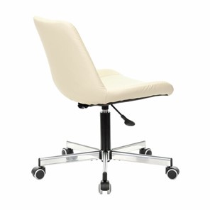 Кресло офисное Brabix Deco MG-316 (без подлокотников, пятилучие серебристое, экокожа, слоновая кость) 532081 в Магадане - предосмотр 2