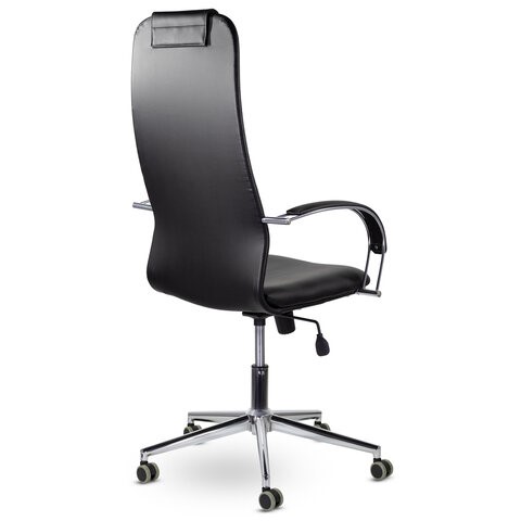 Кресло Brabix Premium Pilot EX-610 CH (хром, кожзам, черное) в Магадане - изображение 3