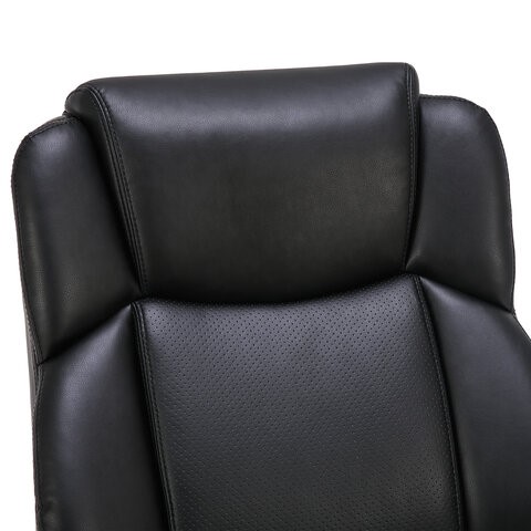 Офисное кресло Brabix Premium Favorite EX-577 (пружинный блок, рециклированная кожа, черное) 531934 в Магадане - изображение 5