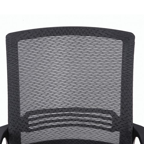 Кресло компьютерное Brabix Daily MG-317 (с подлокотниками, хром, черное) 531833 в Магадане - изображение 4
