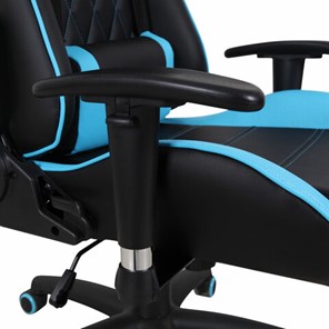 Кресло компьютерное Brabix GT Master GM-110 (две подушки, экокожа, черное/голубое) 531928 в Магадане - предосмотр 9