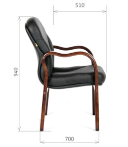 Кресло офисное CHAIRMAN 658 Натуральная кожа черный в Магадане - предосмотр 2