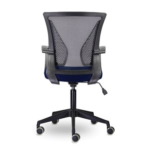 Кресло офисное Brabix Wings MG-309 (пластик черный, сетка, черное/синее) 532013 в Магадане - предосмотр 3