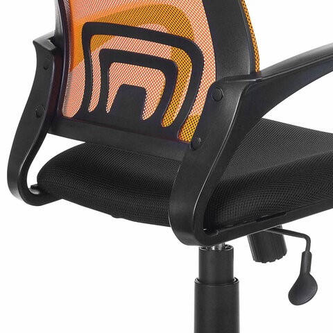 Компьютерное кресло Brabix Fly MG-396 (с подлокотниками, сетка, оранжевое/черное) в Магадане - изображение 5