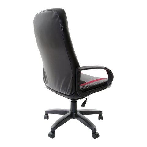 Офисное кресло Brabix Strike EX-525 (экокожа черная, ткань черная/бордовая, TW) в Магадане - изображение 1