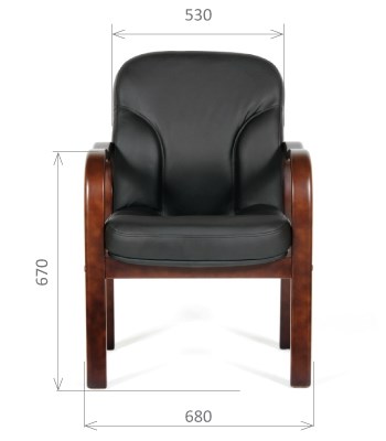 Кресло офисное CHAIRMAN 658 Натуральная кожа черный в Магадане - изображение 1