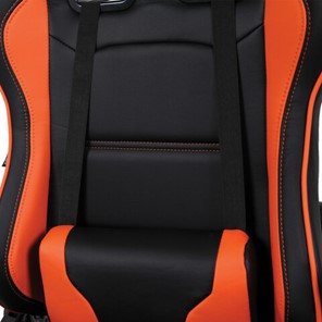 Кресло офисное Brabix GT Racer GM-100 (две подушки, экокожа, черное/оранжевое) в Магадане - предосмотр 6