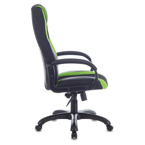 Компьютерное кресло Brabix Premium Rapid GM-102 (экокожа/ткань, черное/зеленое) в Магадане - изображение 1