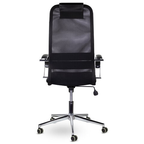 Кресло Brabix Premium Pilot EX-610 CH (хром, ткань-сетка, черное) 532417 в Магадане - изображение 4