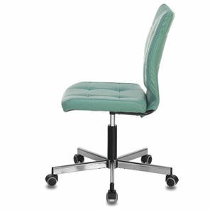 Кресло офисное Brabix Stream MG-314 (без подлокотников, пятилучие серебристое, экокожа, серо-голубое) в Магадане - предосмотр 3