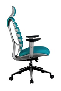 Кресло компьютерное Riva Chair SHARK (Лазурный/серый) в Магадане - предосмотр 2