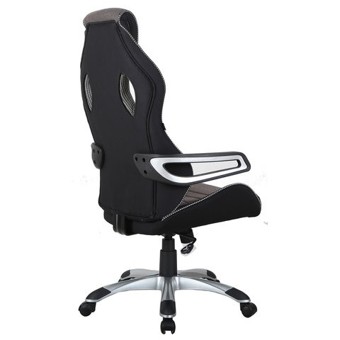 Компьютерное кресло Brabix Techno GM-002 (ткань, черное/серое, вставки белые) в Магадане - изображение 2