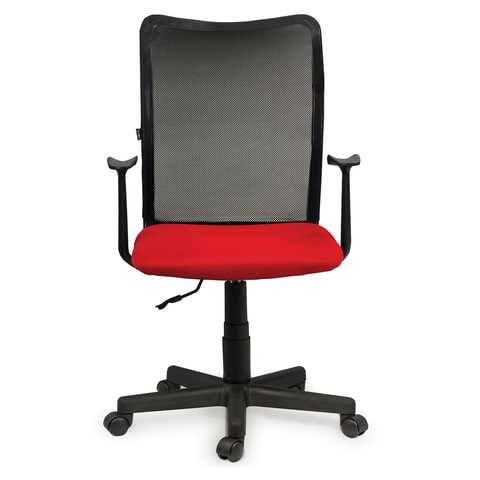 Компьютерное кресло Brabix Spring MG-307 (с подлокотниками, комбинированное красное/черное TW) в Магадане - изображение 2