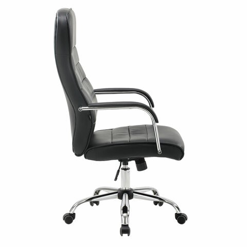 Офисное кресло Brabix Stark EX-547 (экокожа, хром, черное) 531948 в Магадане - изображение 1