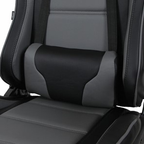 Кресло офисное Brabix GT Racer GM-100 (две подушки, экокожа, черное/серое) 531926 в Магадане - предосмотр 7