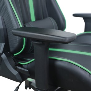 Кресло Brabix GT Carbon GM-120 (две подушки, экокожа, черное/зеленое) в Магадане - предосмотр 9