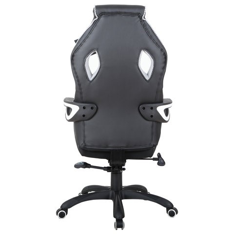 Кресло компьютерное Brabix Techno Pro GM-003 (экокожа, черное/серое, вставки серые) в Магадане - изображение 5