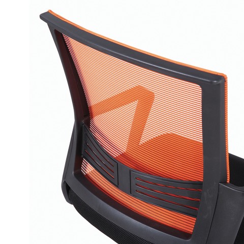 Кресло компьютерное Brabix Balance MG-320 (с подлокотниками, комбинированное черное/оранжевое) в Магадане - изображение 8
