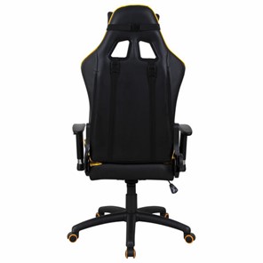 Кресло компьютерное Brabix GT Master GM-110 (две подушки, экокожа, черное/желтое) в Магадане - предосмотр 3