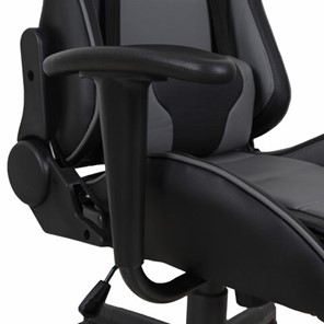 Кресло офисное Brabix GT Racer GM-100 (две подушки, экокожа, черное/серое) 531926 в Магадане - предосмотр 9
