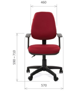 Кресло компьютерное CHAIRMAN 661 Ткань стандарт 15-11 красная в Магадане - предосмотр 1