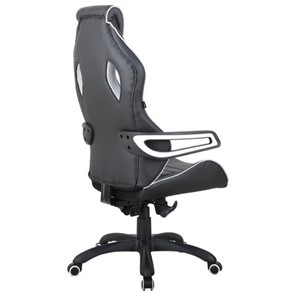 Кресло компьютерное Brabix Techno Pro GM-003 (экокожа, черное/серое, вставки серые) в Магадане - предосмотр 4