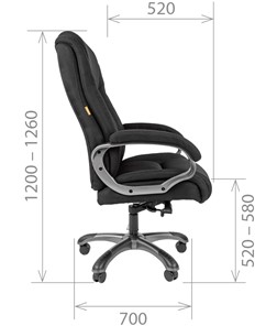 Компьютерное кресло CHAIRMAN 410 Акриловая ткань SX Серый в Магадане - предосмотр 2
