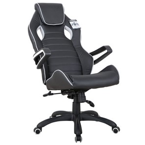 Кресло компьютерное Brabix Techno Pro GM-003 (экокожа, черное/серое, вставки серые) в Магадане - предосмотр 1