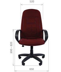 Офисное кресло CHAIRMAN 727 ткань ст., цвет бордо в Магадане - предосмотр 1