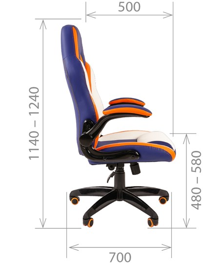 Офисное кресло CHAIRMAN GAME 15, MIXCOLOR в Магадане - изображение 5