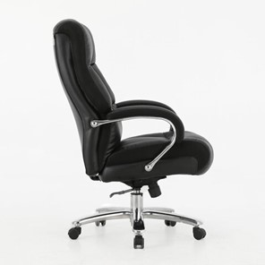 Кресло Brabix Premium Bomer HD-007 (рециклированная кожа, хром, черное) в Магадане - предосмотр 1