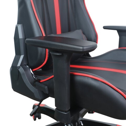 Офисное кресло Brabix GT Carbon GM-120 (две подушки, экокожа, черное/красное) 531931 в Магадане - изображение 10